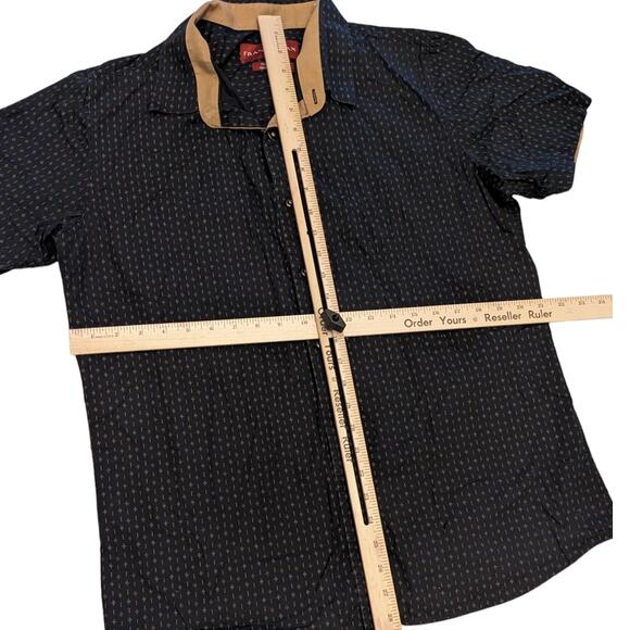 Franky Max Shirt Mens XL Short Sleeve Button Casual Collared Geometric Pattern - Picture 10 of 13